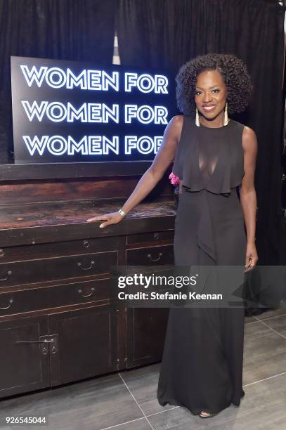 Viola Davis attends Women In Film Pre-Oscar Cocktail Party presented by Max Mara and Lancome with additional support from Crustacean Beverly Hills,...