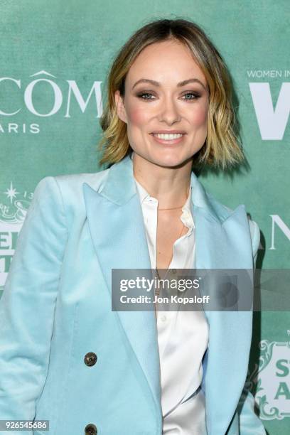 Olivia Wilde attends the 11th annual celebration of the 2018 female Oscar nominees presented by Women in Film at Crustacean on March 2, 2018 in...