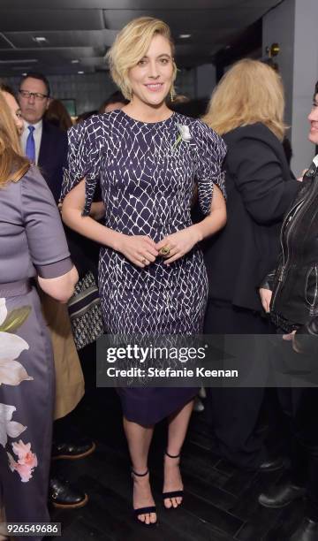 Greta Gerwig attends Women In Film Pre-Oscar Cocktail Party presented by Max Mara and Lancome with additional support from Crustacean Beverly Hills,...