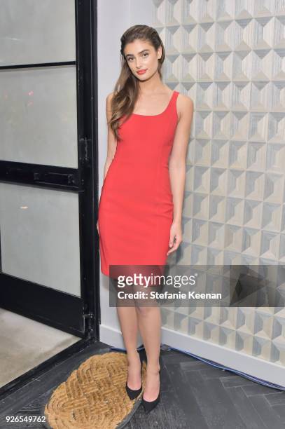 Taylor Hill attends Women In Film Pre-Oscar Cocktail Party presented by Max Mara and Lancome with additional support from Crustacean Beverly Hills,...