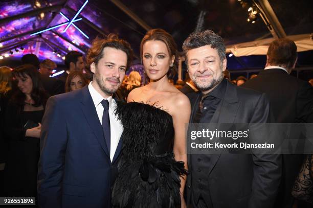 Edgar Wright, Kate Beckinsale, and Andy Serkis attend the Great British Film Reception honoring the British nominees of The 90th Annual Academy...