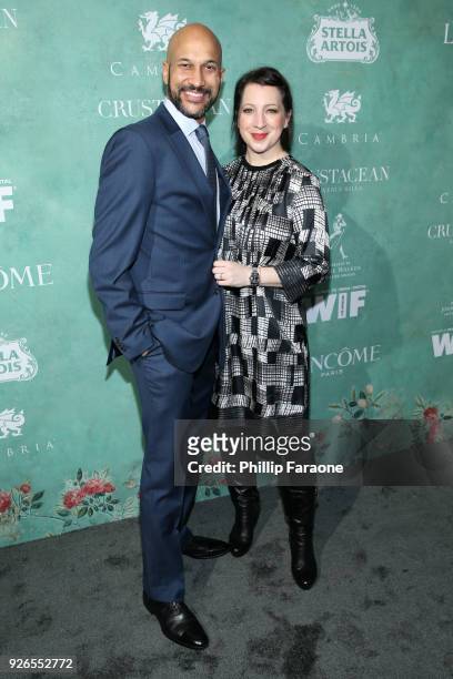 Keegan-Michael Key and Elisa Pugliese attend the 11th annual celebration of the 2018 female Oscar nominees presented by Women in Film at Crustacean...