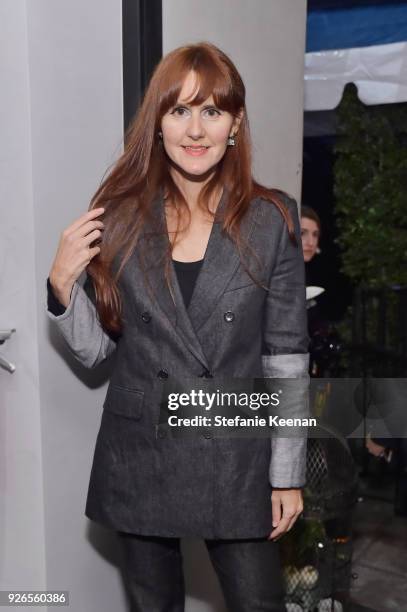 Nikki Pennie, wearing Max Mara, attends Women In Film Pre-Oscar Cocktail Party presented by Max Mara and Lancome with additional support from...