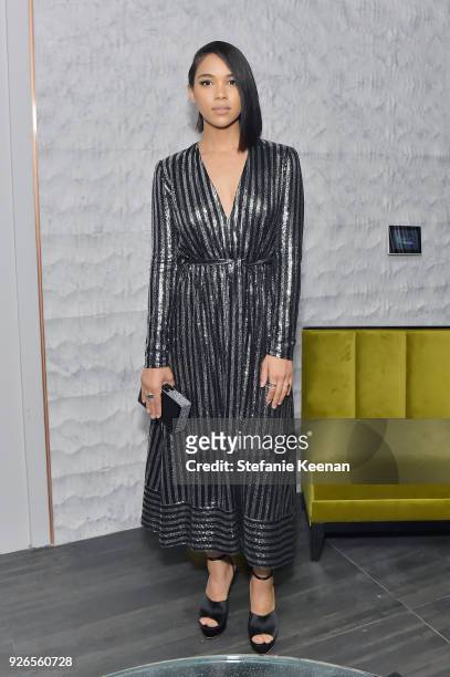 Alexandra Shipp attends Women In Film Pre-Oscar Cocktail Party presented by Max Mara and Lancome with additional support from Crustacean Beverly...