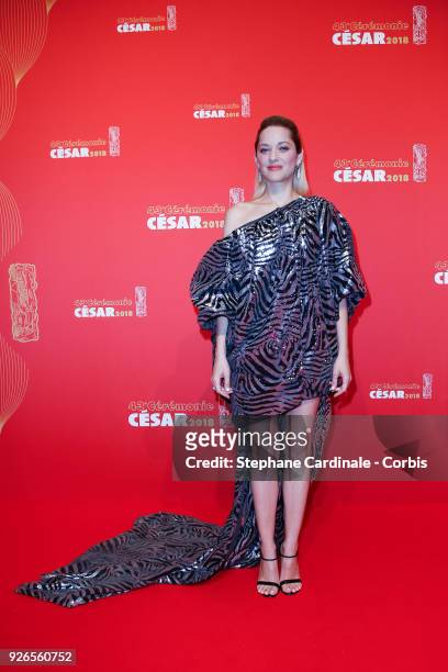 Marion Cotillard during the Cesar Film Awards at Salle Pleyel on March 2, 2018 in Paris, France.