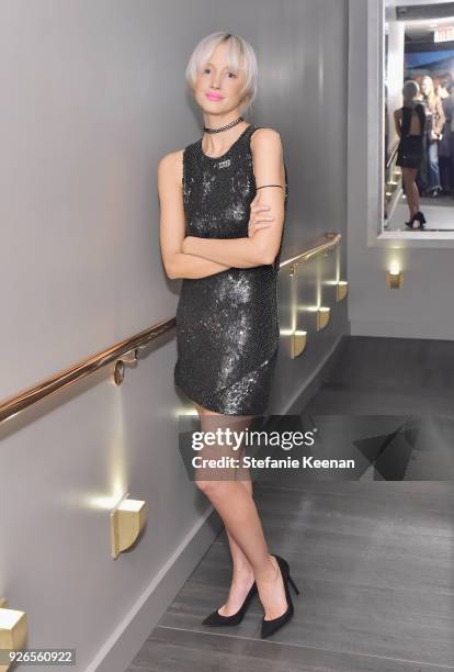 Andrea Riseborough attends Women In Film Pre-Oscar Cocktail Party presented by Max Mara and Lancome with additional support from Crustacean Beverly...