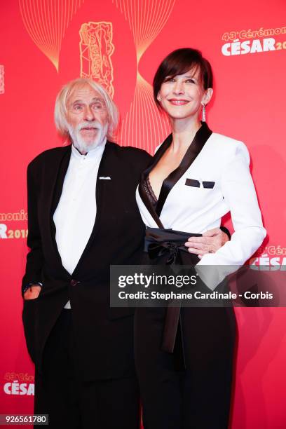 Pierre Richard and Sophie Marceau during the Cesar Film Awards at Salle Pleyel on March 2, 2018 in Paris, France.