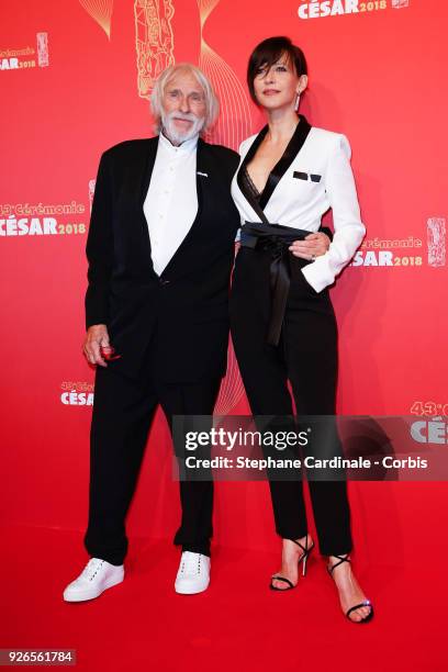 Pierre Richard and Sophie Marceau during the Cesar Film Awards at Salle Pleyel on March 2, 2018 in Paris, France.