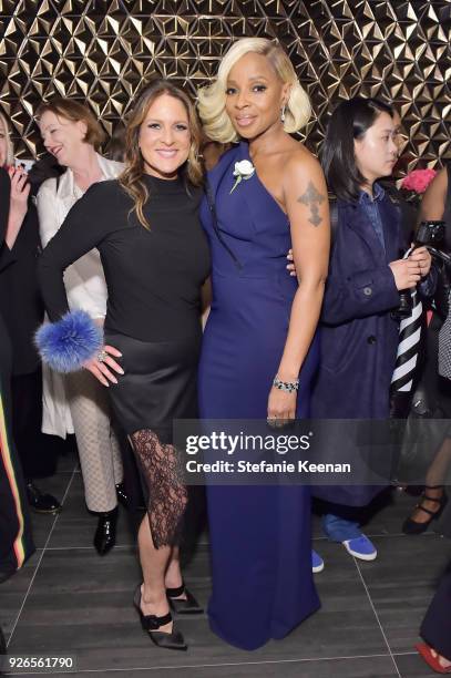 Cathy Schulman and Mary J Blige attend Women In Film Pre-Oscar Cocktail Party presented by Max Mara and Lancome with additional support from...