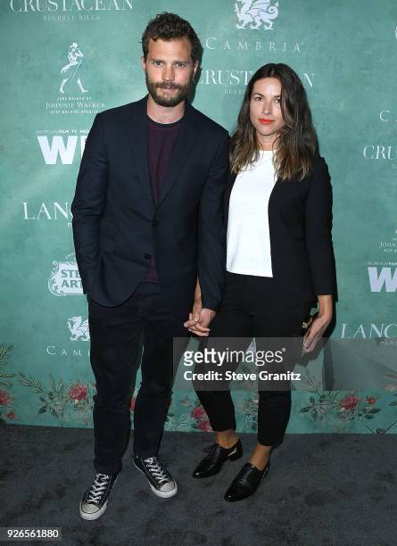 Jamie Dornan, Amelia Warner arrives at the 11th Annual Celebration Of The 2018 Female Oscar Nominees Presented By Women In Film at Crustacean on...