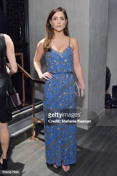 Janet Montgomery attends Women In Film Pre-Oscar Cocktail Party presented by Max Mara and Lancome with additional support from Crustacean Beverly...