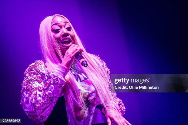 Ms Banks performs at the invitation of Wiley onstage at O2 Academy Brixton on March 2, 2018 in London, England.