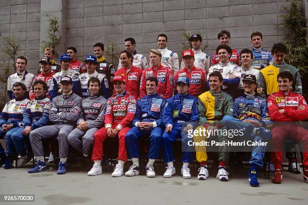 Ayrton Senna, Damon Hill, Mika Hakkinen, Michael Schumacher, Jean Alesi, Gerhard Berger, Johnny Herbert, Eddie irvine, Michele Alboreto, Heinz Harald...