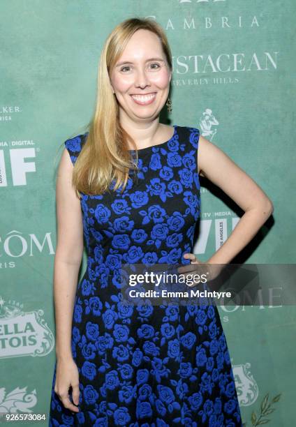 Allison Schroeder attends Women In Film Pre-Oscar Cocktail Party presented by Max Mara and Lancome with additional support from Crustacean Beverly...