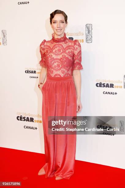 Sara Giraudeau arrives at the Cesar Film Awards 2018 at Salle Pleyel at Le Fouquet's on March 2, 2018 in Paris, France.