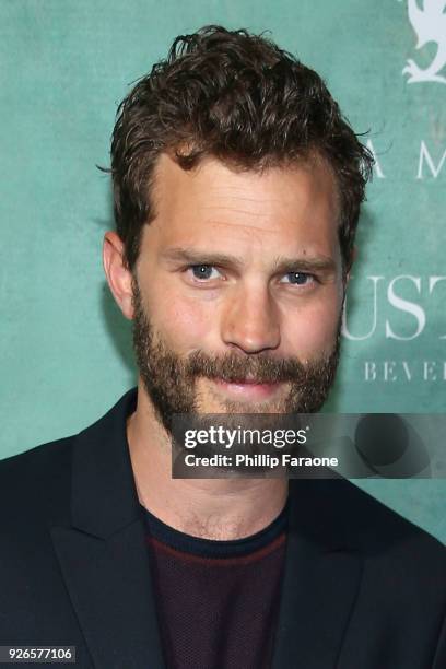 Jamie Dornan attends the 11th annual celebration of the 2018 Female Oscar nominees presented by Women in Film at Crustacean on March 2, 2018 in...