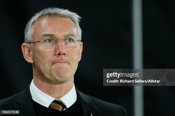 Hull City manager Nigel Adkins before the Sky Bet Championship match between Hull City and Barnsley at KCOM on February 27, 2018 in Hull, England....