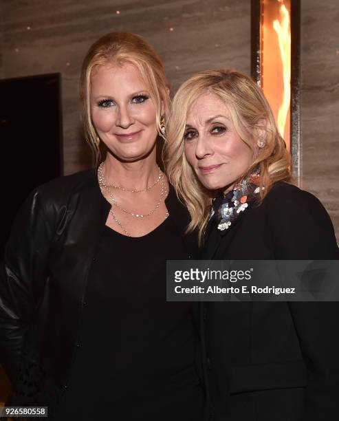 Sandra Lee, and Judith Light attend a cocktail party hosted by the Elton John AIDS Foundation and BBVA Compass to celebrate EJAF, the 90th Academy...