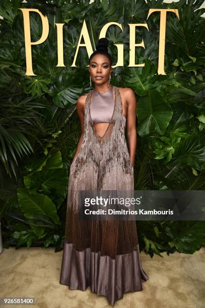 Actress Gabrielle Union attends Piaget Celebrates Independent Film with The Art of Elysium at Chateau Marmont on March 2, 2018 in Los Angeles,...