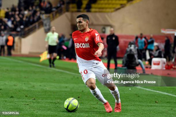 Rony Lopes of Monaco during the Ligue 1 match between AS Monaco and FC Girondins de Bordeaux at Stade Louis II on March 2, 2018 in Monaco, Monaco.