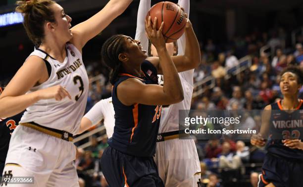 Virginia Cavaliers guard Jocelyn Willoughby shoots during the ACC women's tournament game between the Virginia Cavaliers and the Notre Dame Fighting...