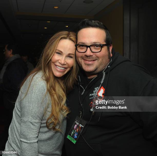 Tawny Kitaen and Ryan Scott Weber attend the 2018 New Jersey Horror Con & Film Festival at Renaissance Woodbridge Hotel on March 2, 2018 in Iselin,...
