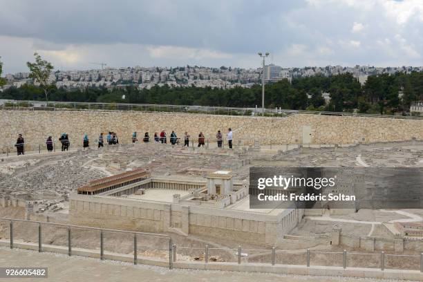 The Israel Museum located in Jerusalem. Architectural model of the second temple period in Jerusalem on May 22, 2014 in Jerusalem, Israel.