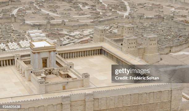 The Israel Museum located in Jerusalem. Architectural model of the second temple period in Jerusalem on May 22, 2014 in Jerusalem, Israel.