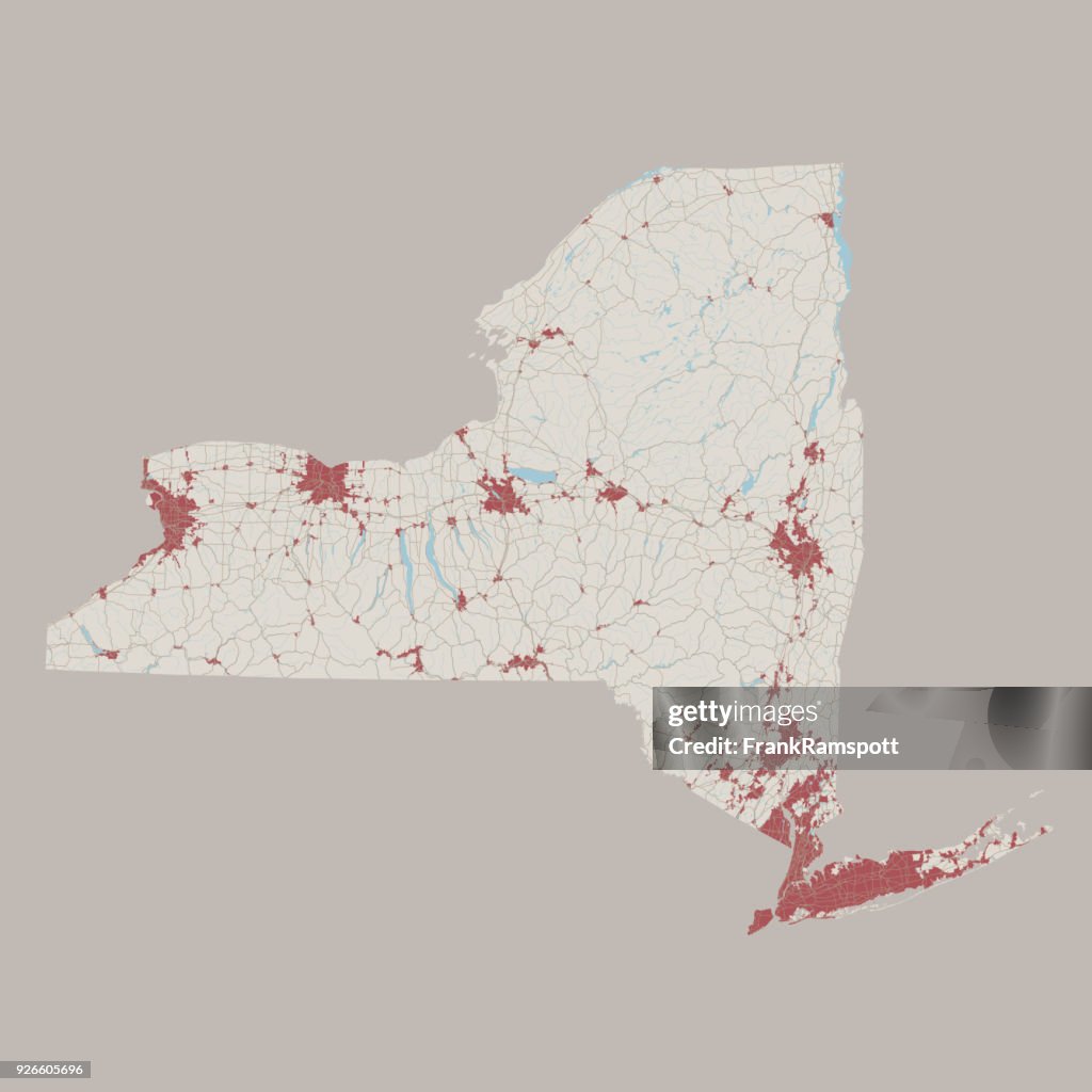 New York State US State Road Map