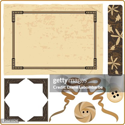 Grunge Scrapbook Design Elements Grunge Scrapbook Design Elements