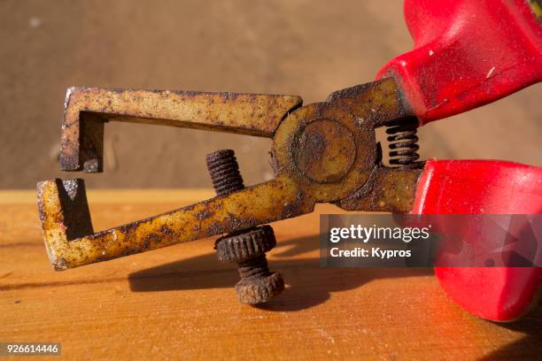 view of wire strippers - draadtang stockfoto's en -beelden