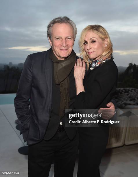 Robert Desiderio and Judith Light attend a cocktail party hosted by the Elton John AIDS Foundation and BBVA Compass to celebrate EJAF, the 90th...