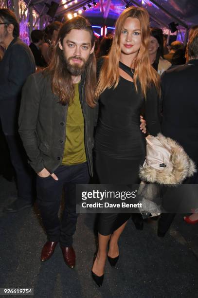 Tom Payne and Jennifer Akerman attend the GREAT British Film Reception honoring the British nominees of The 90th Annual Academy Awards at The British...