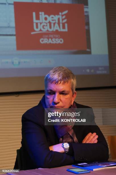 Nichi Vendola at a debate of Liberi e Uguali party, for the election campaign for the Political elections of March 4, 2018.