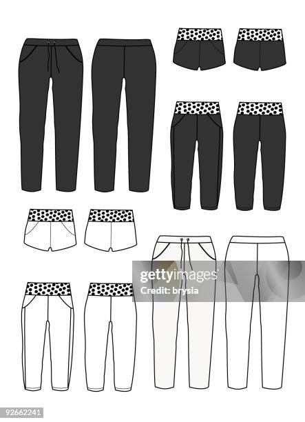 fitness wear vector 2 - track suit stock illustrations