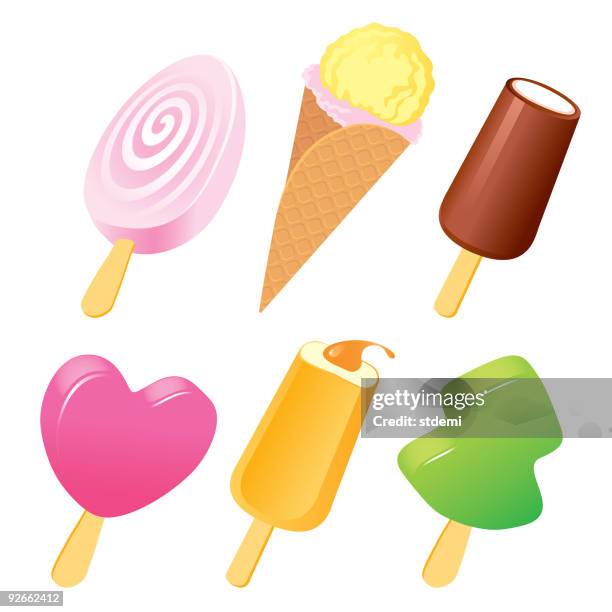 ice-cream - chocolate icing stock illustrations