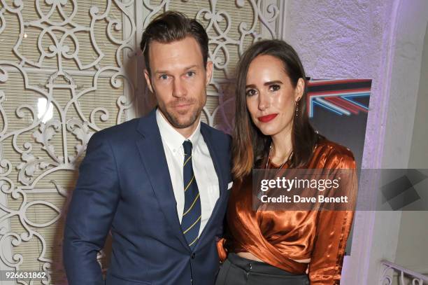 Mackenzie Hunkin and Louise Roe attend the GREAT British Film Reception honoring the British nominees of The 90th Annual Academy Awards at The...