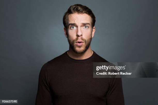 handsome man with amazed expression - puckered up mouth stock pictures, royalty-free photos & images