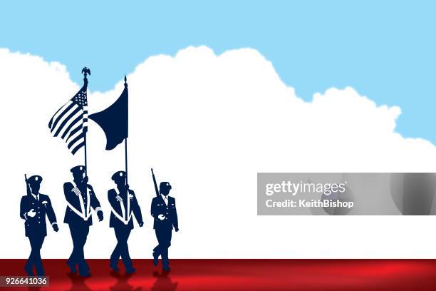 us military parade background, holiday - veterans day stock illustrations