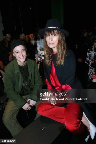 Agathe Mougin and Caroline de Maigret attend the Haider Ackermann show as part of the Paris Fashion Week Womenswear Fall/Winter 2018/2019 on March 3,...