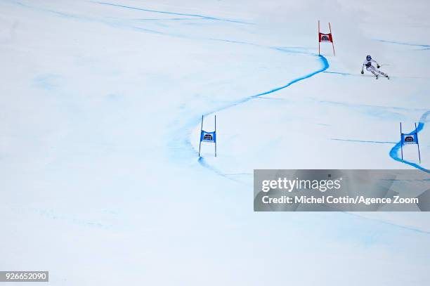 Anna Veith of Austria takes 2nd place during the Audi FIS Alpine Ski World Cup Women's Super G on March 3, 2018 in Crans-Montana, Switzerland.