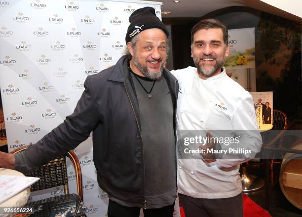 Joe Reitman and Chef Filippo Sinisgalli attend GBK Pre-Oscar Luxury Lounge on March 2, 2018 in Beverly Hills, California.