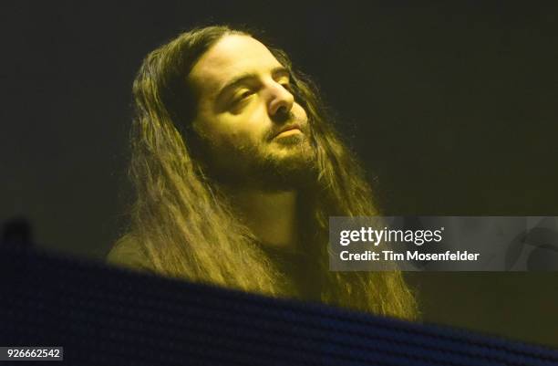 Bassnectar performs during the 2018 Okeechobee Music Festival at Sunshine Grove on March 2, 2018 in Okeechobee, Florida.