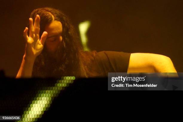 Bassnectar performs during the 2018 Okeechobee Music Festival at Sunshine Grove on March 2, 2018 in Okeechobee, Florida.