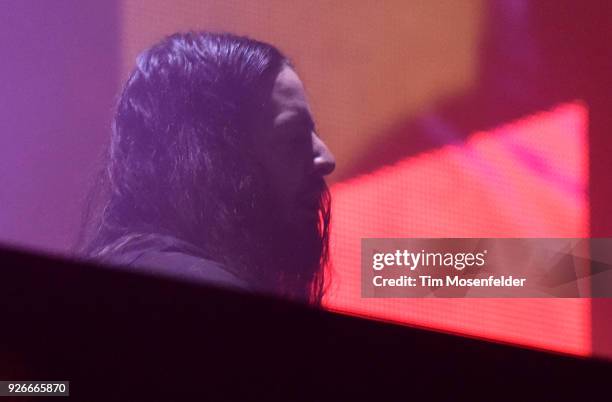 Bassnectar performs during the 2018 Okeechobee Music Festival at Sunshine Grove on March 2, 2018 in Okeechobee, Florida.