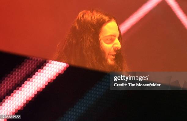 Bassnectar performs during the 2018 Okeechobee Music Festival at Sunshine Grove on March 2, 2018 in Okeechobee, Florida.