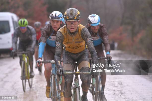 Sepp Kuss of The United States / Rain / Mud / Eroica / Siena - Siena on March 3, 2018 in Siena, Italy.