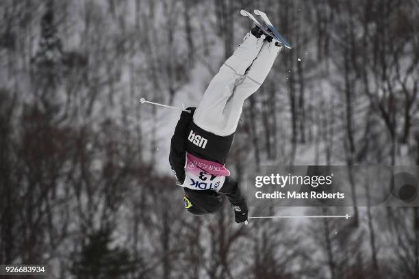 Emerson Smith of the United States competes during the mens moguls on day one of the FIS Freestyle Skiing World Cup Tazawako at Tazawako Ski Resort...