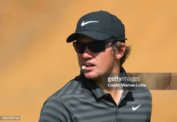Sam Horsfield of England walks to the 18th green during the third round of the Tshwane Open at Pretoria Country Club on March 3, 2018 in Pretoria,...