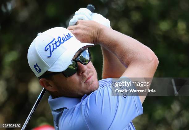 George Coetzee of South Africa in action during the third round of the Tshwane Open at Pretoria Country Club on March 3, 2018 in Pretoria, South...